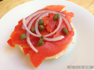 National Bagels and Lox Day| Lox Bagel with Salsa Cream Cheese