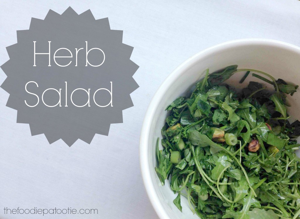 Herb Salad via TheFoodiePatootie.com | #salad #healthy #recipe