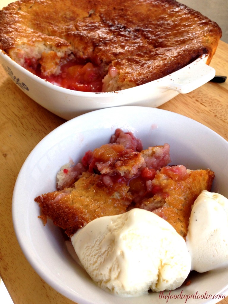 Peach Melba Cobbler for National Peach Melba Day | TheFoodiePatootie.com | #dessert #fruit #recipe