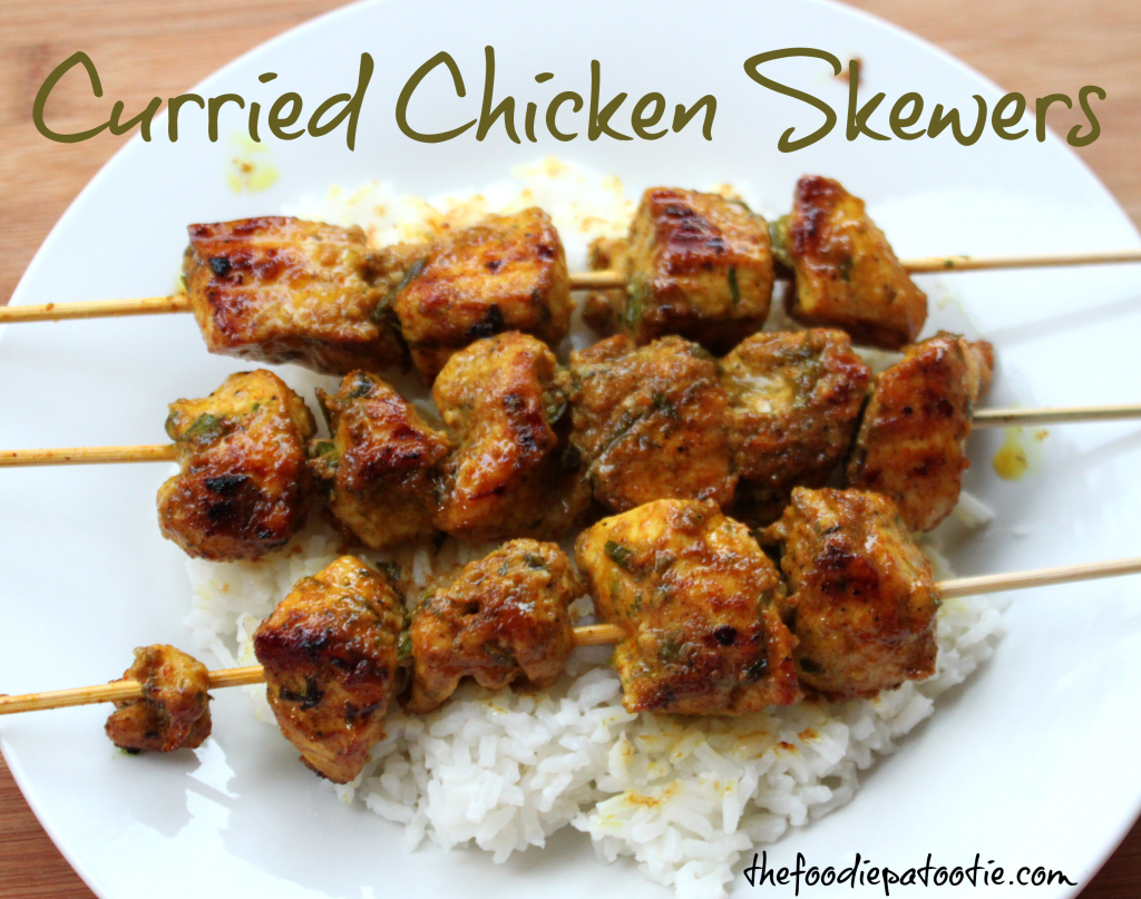 curried chicken skewers