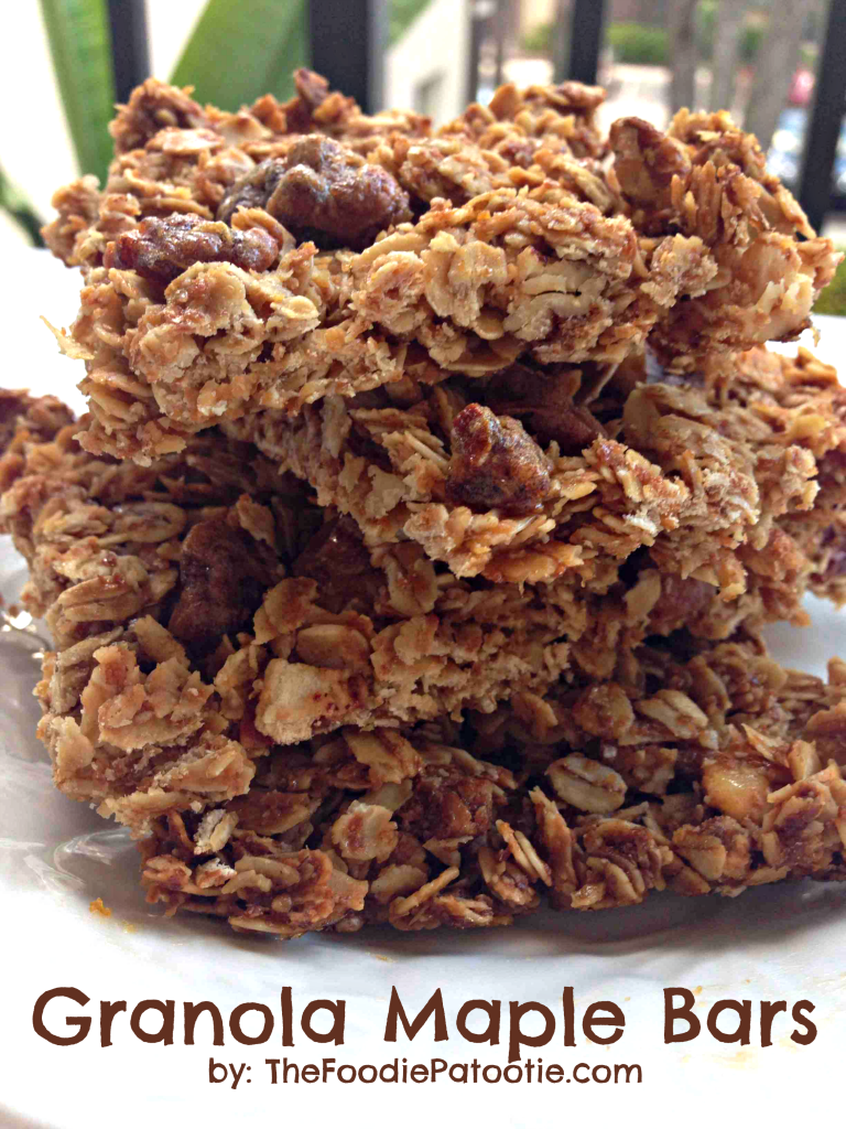 Granola Maple Bars Recipe via TheFoodiePatootie.com | #snack #breakfast #healthy #recipe #granola