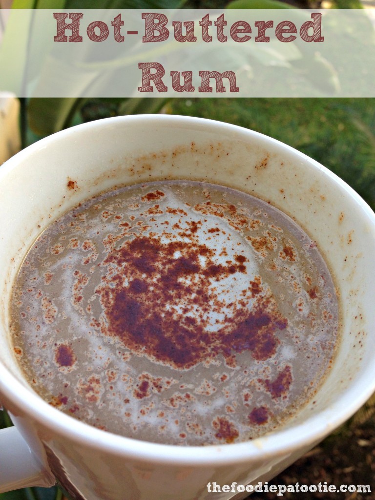Hot-Buttered Rum Cocktail for National Hot-Buttered Rum Day! Warming people up since the 1700s, or something like that. TheFoodiePatootie.com #drink #booze #foodchallenge #recipe