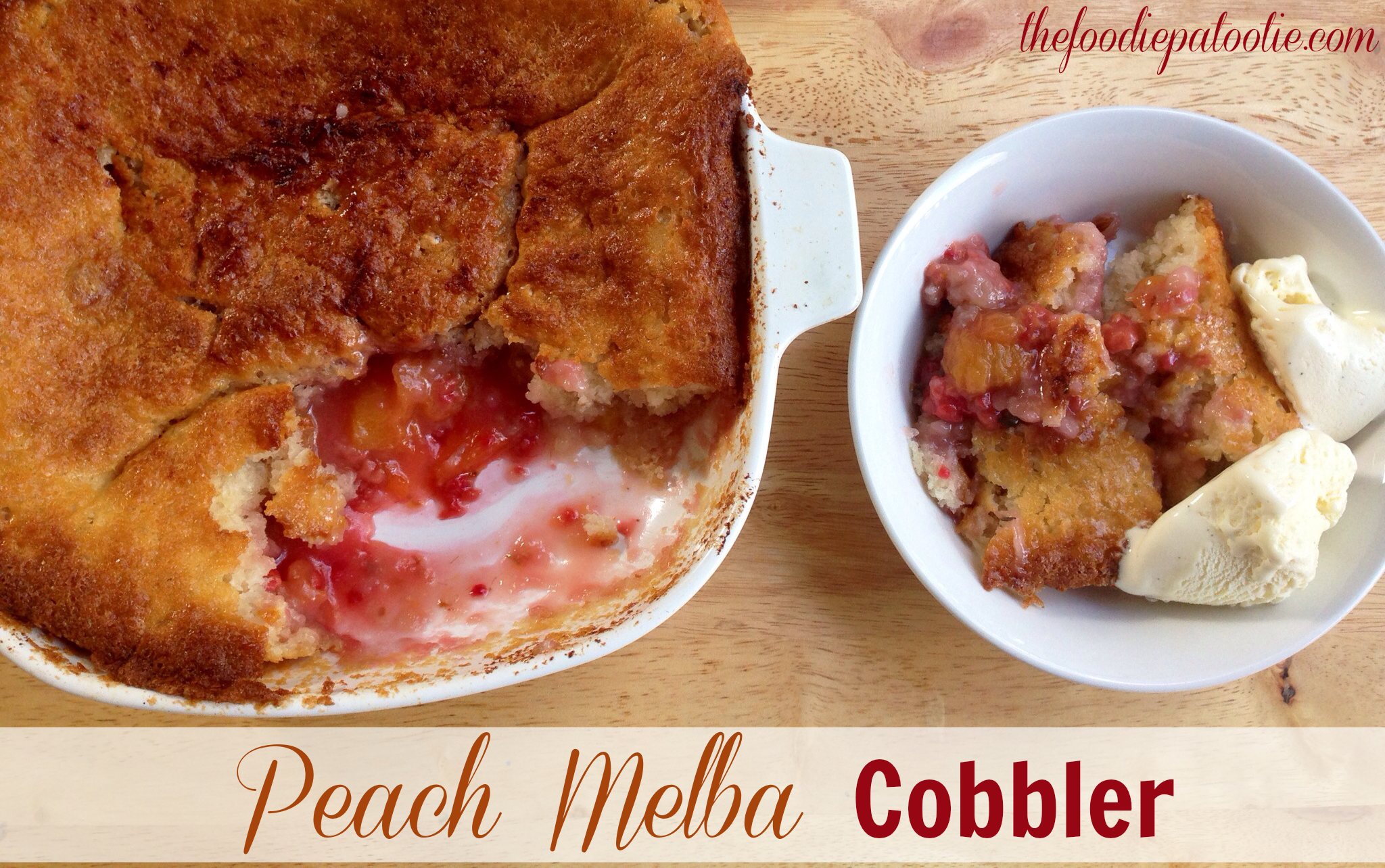 peach melba cobbler The Foodie Patootie