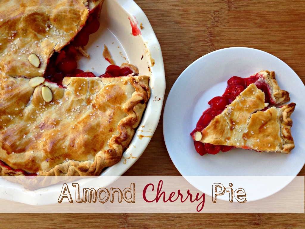 Almond Cherry Pie via TheFoodiePatootie.com | #dessert #cherry #almond #pie