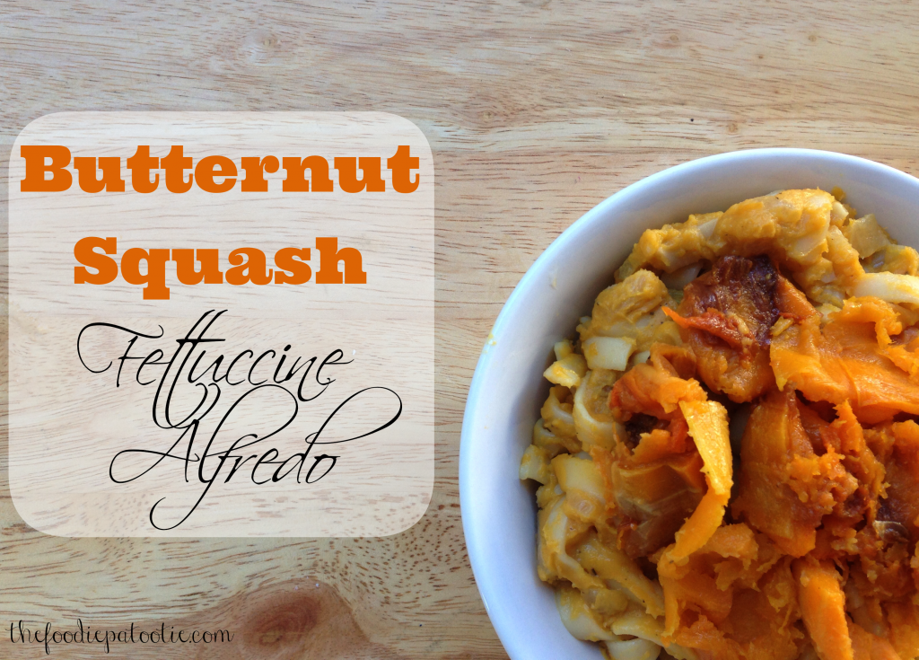 Butternut Squash Fettuccine Alfredo via TheFoodiePatootie.com | #vegetarian #pasta #healthy
