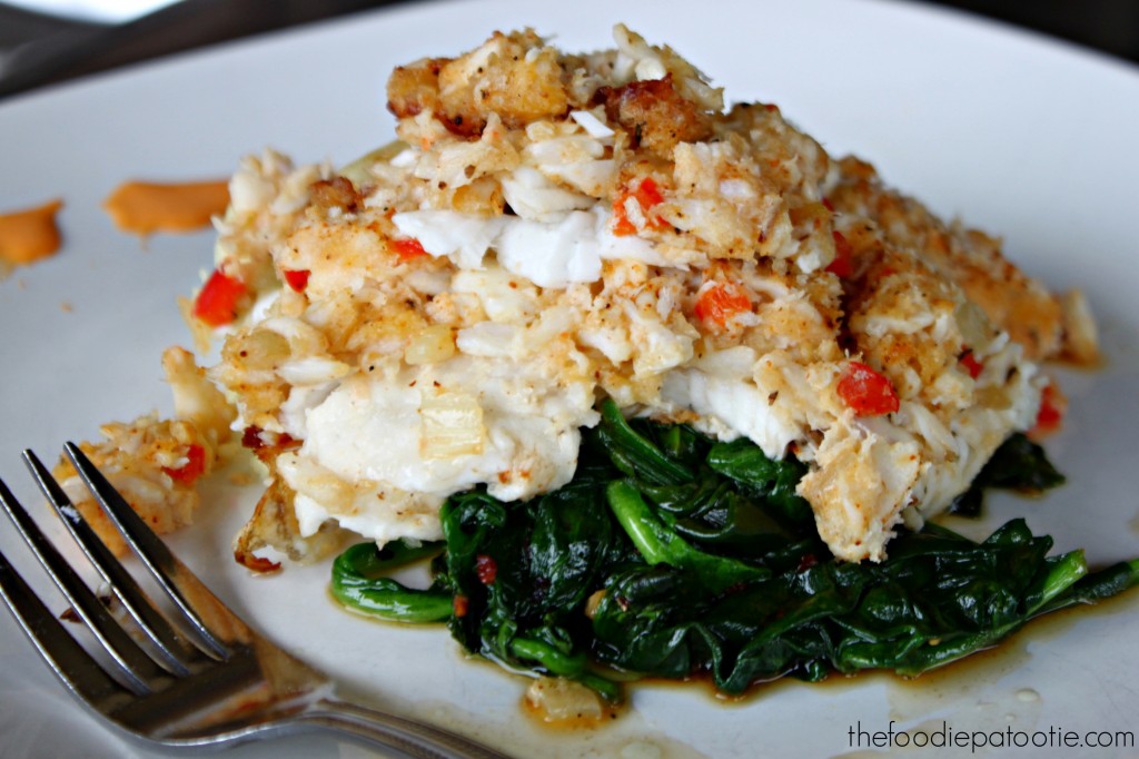 Crab-Stuffed Flounder via TheFoodiePatootie.com | #seafood #foodholiday #foodcalendar #recipe