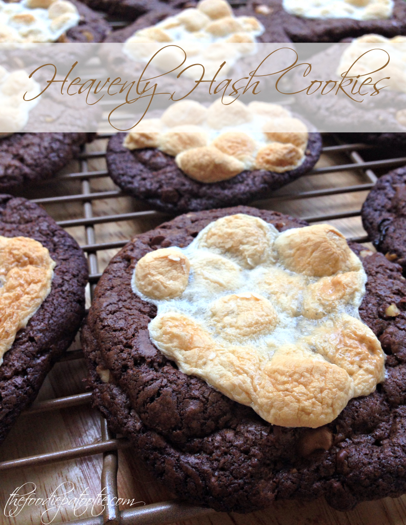 Heavenly Hash Cookies via TheFoodiePatootie.com | #dessert #recipe #foodholiday #foodcalendar #heavenlyhash #chocolate