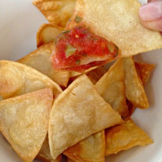 Homemade Tortilla Chips for National Tortilla Chip Day via TheFoodiePatootie.com | #appetizer #snack #mexican #recipe