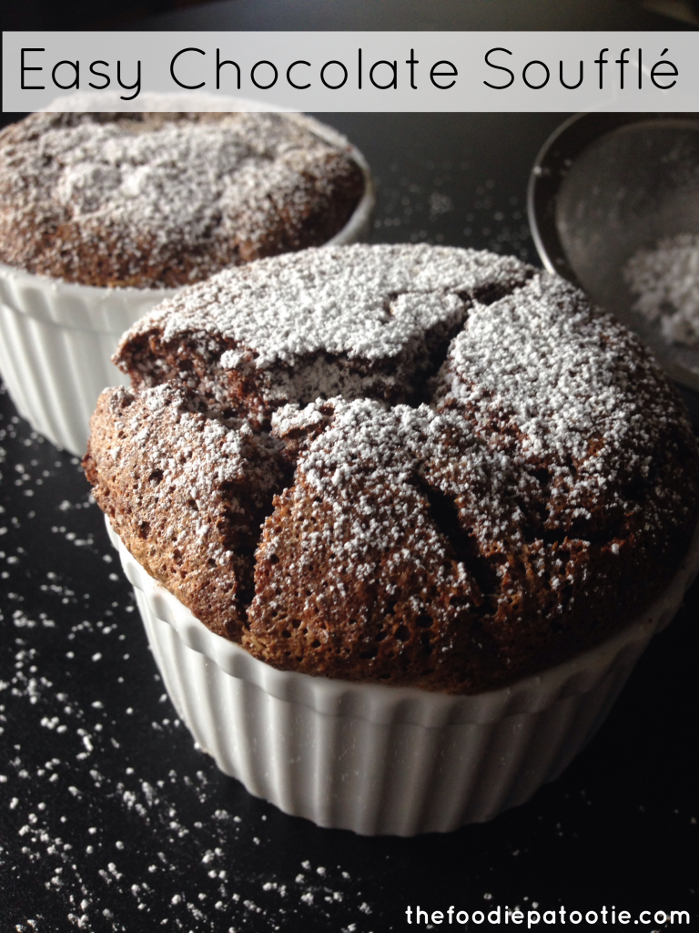 Easy Chocolate Souffle via TheFoodiePatootie.com | #chocolate #dessert #recipe #foodholiday