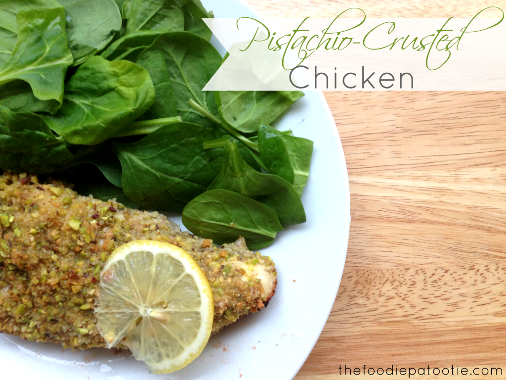 Pistachio-Crusted Chicken via TheFoodiePatootie.com | #poultry #nuts #chicken #recipe