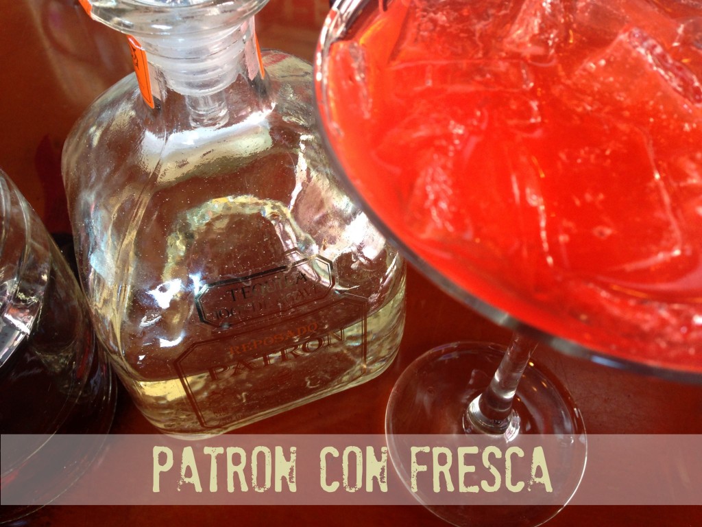 Patron con Fresca via TheFoodiePatootie.com | #drinks #booze #strawberry #recipe