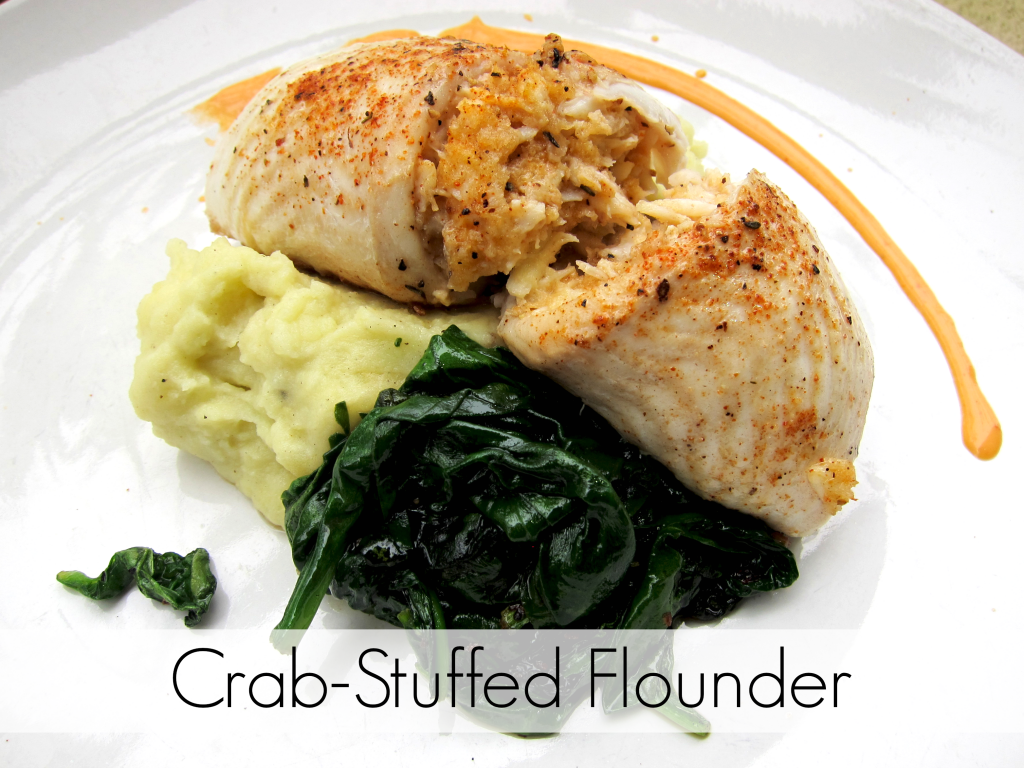 Crab-Stuffed Flounder via TheFoodiePatootie.com | #seafood #foodholiday #foodcalendar #recipe