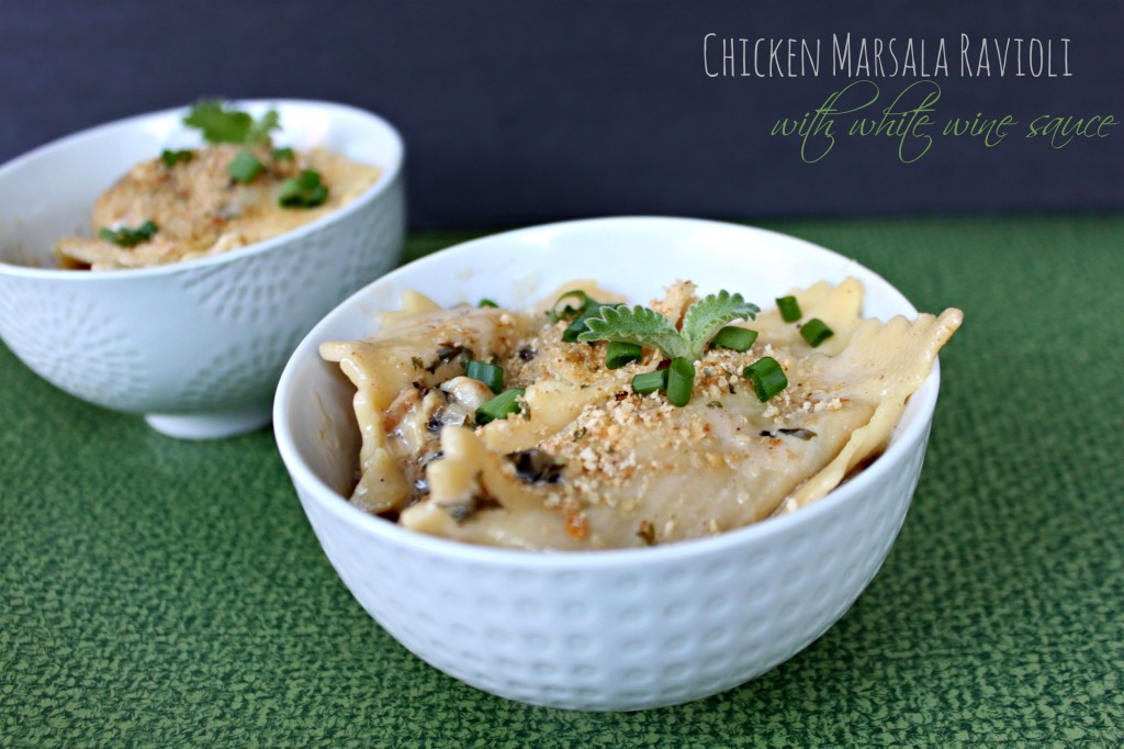 Chicken Marsala Ravioli via TheFoodiePatootie.com | #pasta #recipe #foodholidays