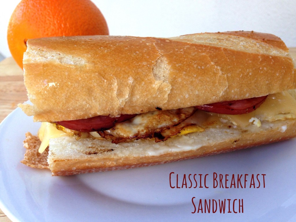 Classic Breakfast Sandwich via TheFoodiePatootie.com | #breakfast #sandwich #recipe #foodholiday