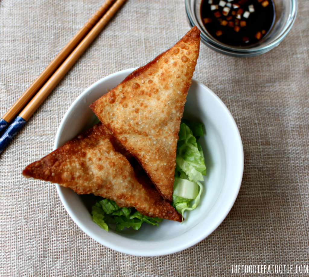 Crab Rangoons via TheFoodiePatootie.com | #crab #asian #seafood #fried #appetizer #recipe #foodholiday