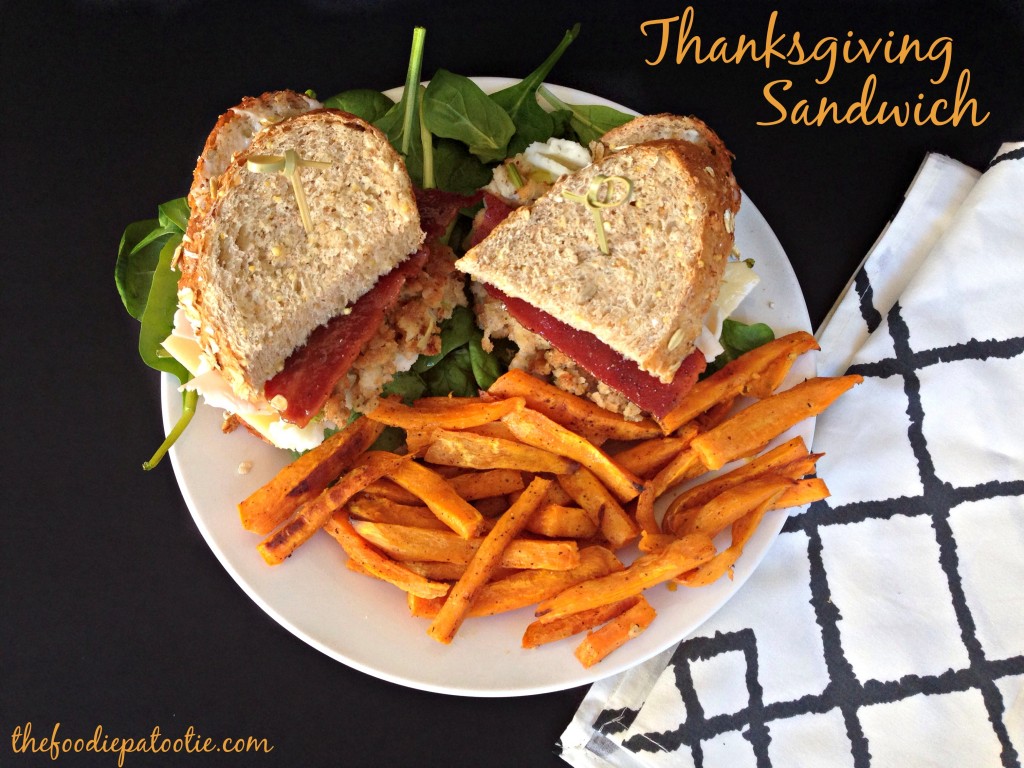 Thanksgiving Sandwich via TheFoodiePatootie.com | #sandwich #recipe #turkey #foodholiday