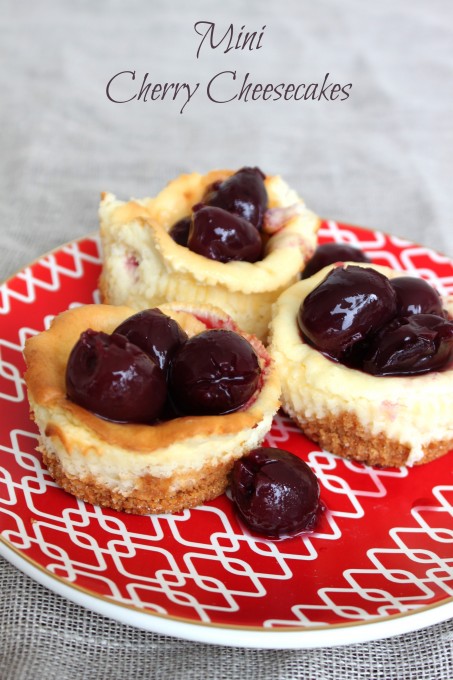 National Cherry Cheesecake Day | Mini Cherry Cheesecakes