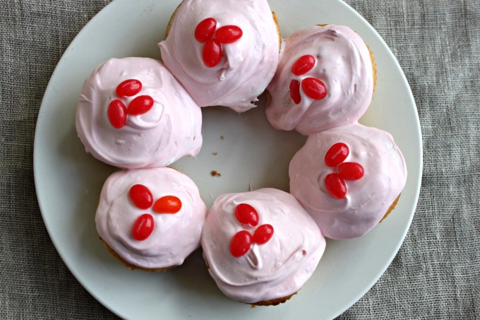 National Jelly Bean Day | Vanilla Cupcakes with Jelly Bean Frosting