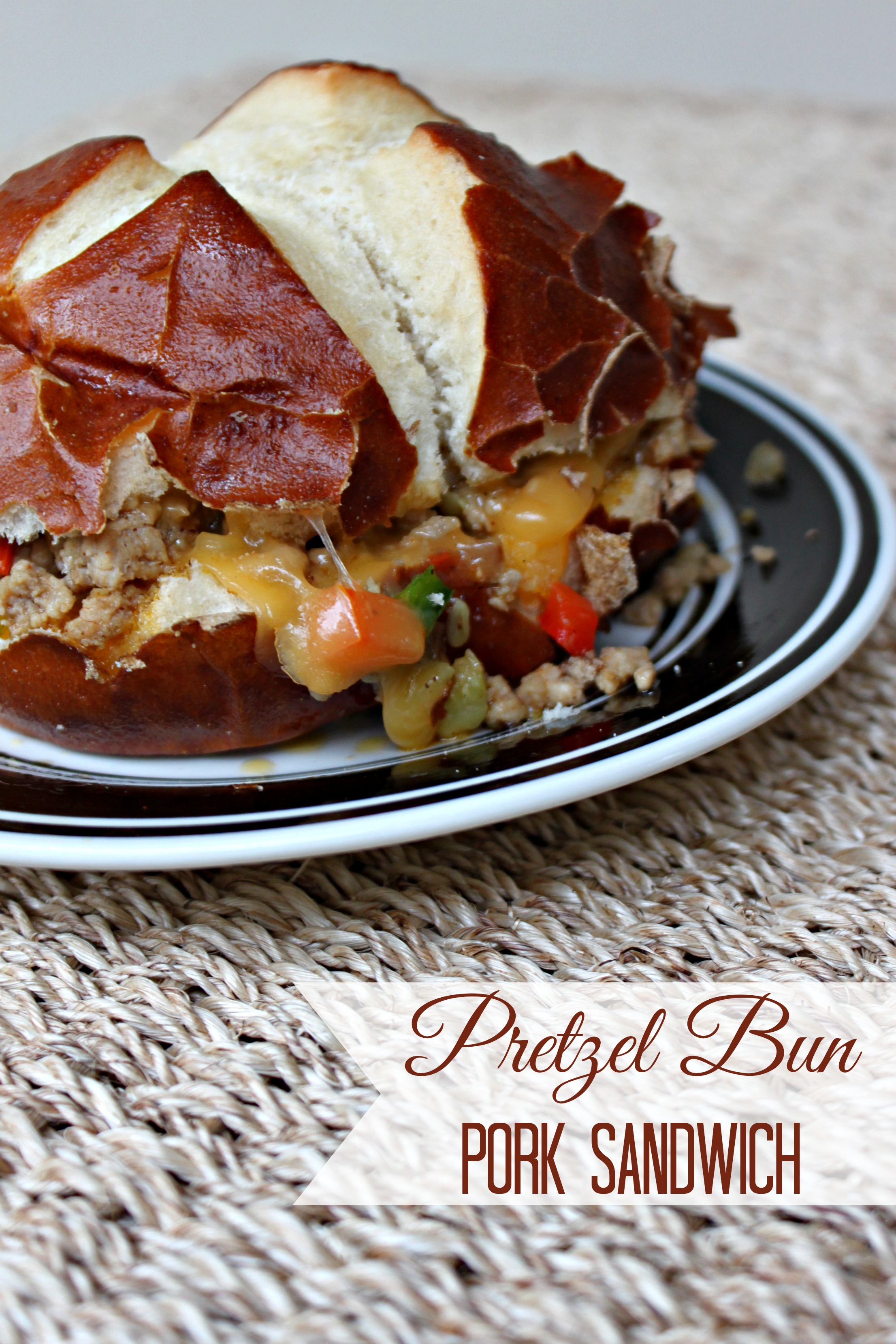 National Pretzel Day | Pretzel Bun Pork Sandwich