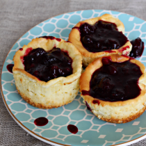 National Blueberry Cheesecake Day | Mini Blueberry Cheesecakes