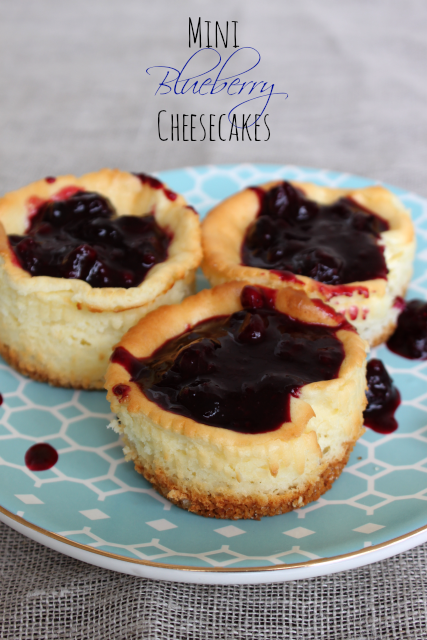 National Blueberry Cheesecake Day | Mini Blueberry Cheesecakes