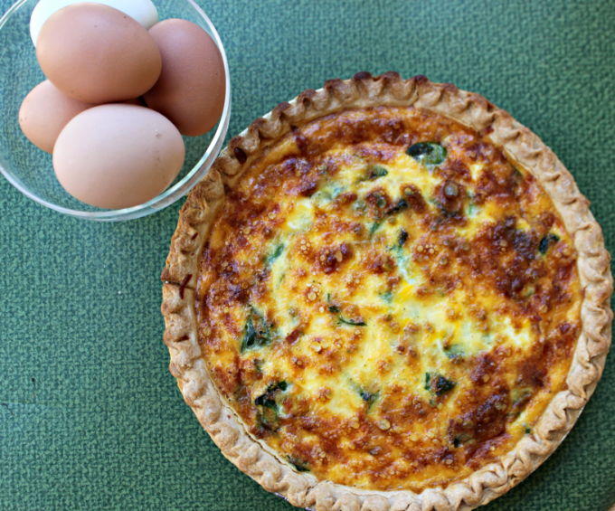 National Quiche Lorraine Day | Quiche Lorraine (with spinach)