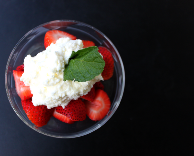 National Strawberries and Cream Day | Strawberries With Mint-Infused Cream