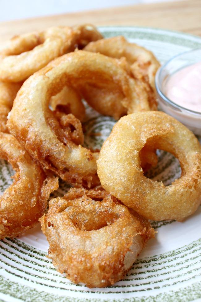 battered onion rings