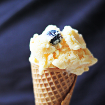 National Peach Ice Cream Day | Peach Ice Cream With Blueberries