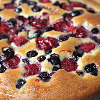 National Raspberry Cake Day | Raspberry Blueberry Cake