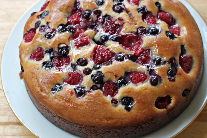 National Raspberry Cake Day | Raspberry Blueberry Cake