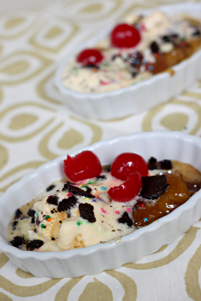 National Banana Split Day | Caramelized Banana Split