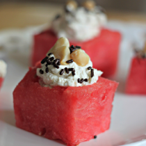 National Watermelon Day | Mascarpone-Filled Watermelon Squares