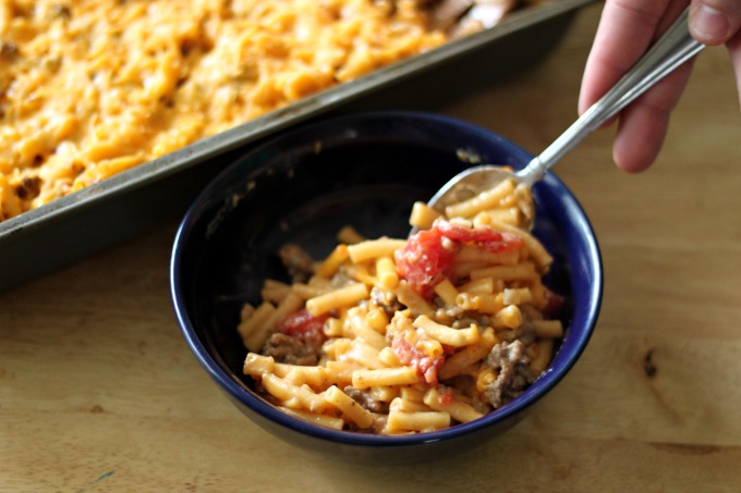 Simple Dinner Recipes | BBQ Beef Mac & Cheese Bake