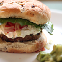 National Cheeseburger Day | Juicy Turkey Burgers with Goat Cheese