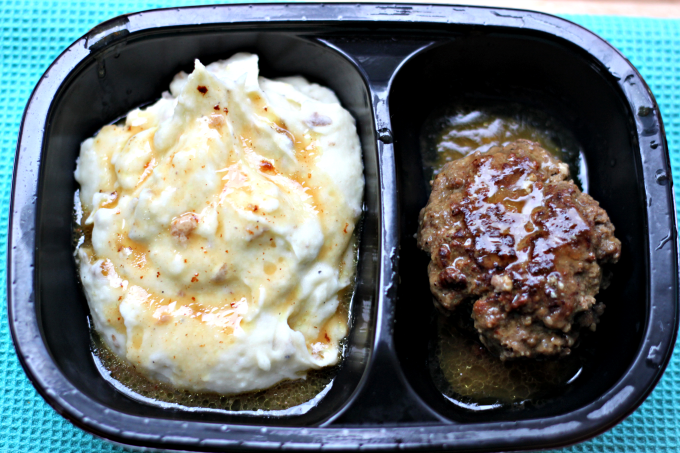 National TV Dinner Day | Salisbury Steak with Roasted Garlic Mashed Potatoes