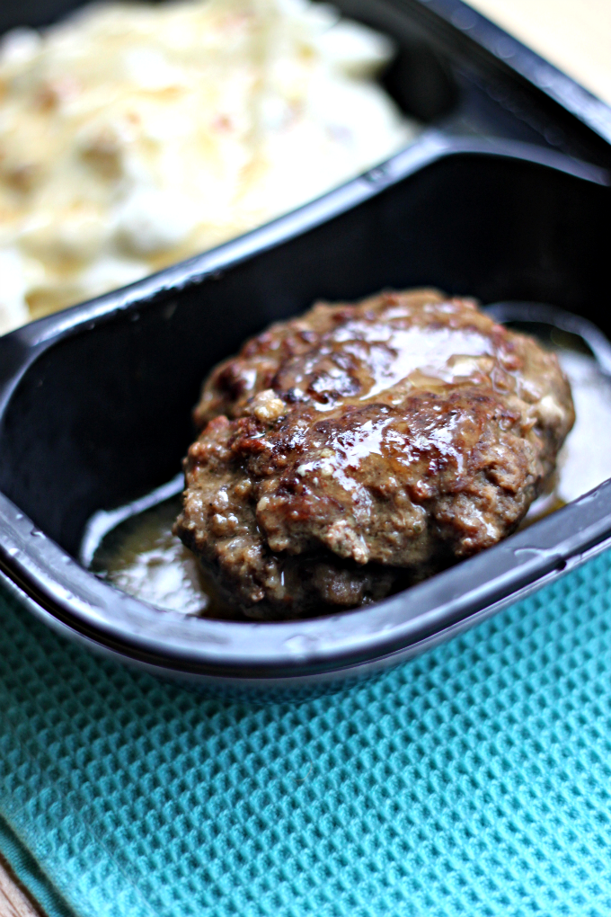 National TV Dinner Day | Salisbury Steak with Roasted Garlic Mashed ...