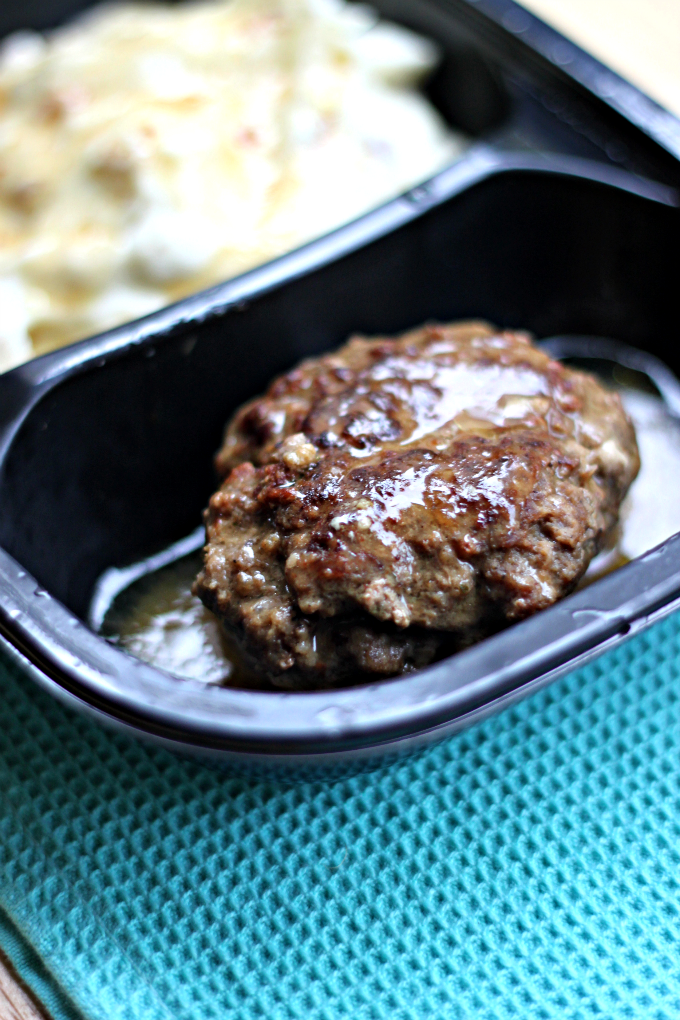 National TV Dinner Day | Salisbury Steak with Roasted Garlic Mashed Potatoes