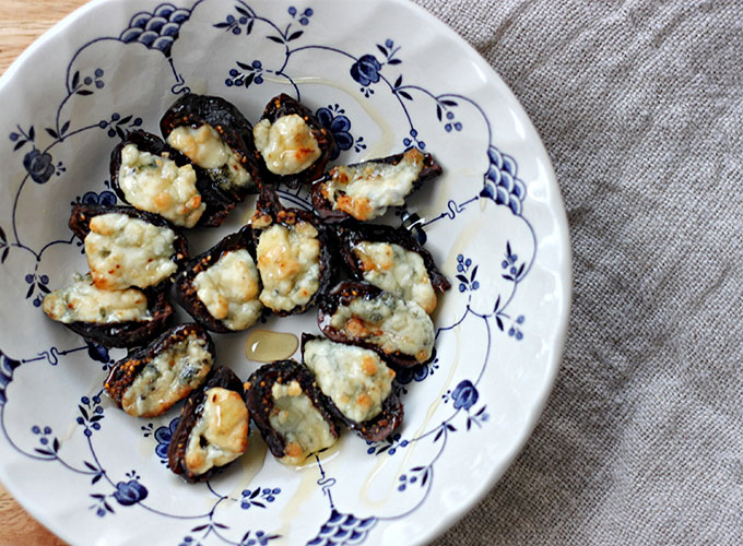 National Moldy Cheese Day | Blue Cheese-Stuffed Figs with Honey Drizzle