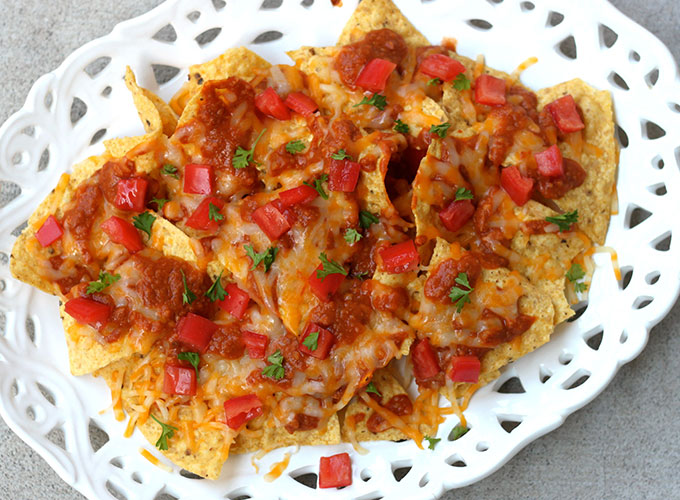 National Nachos Day | Cheesy Chili Nachos