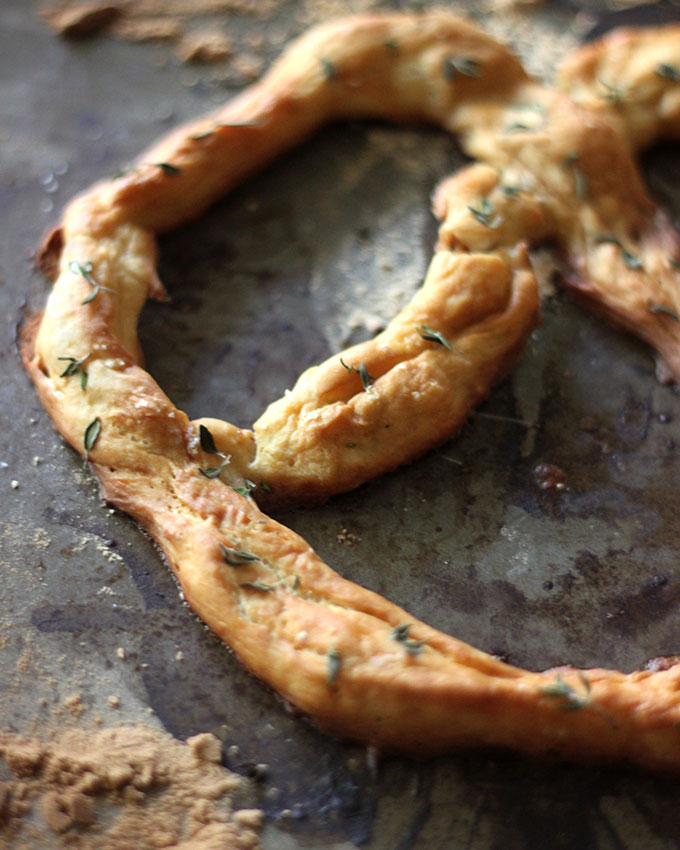 National Pretzel Day | Single-Serving Thyme Pretzel