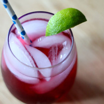 National Carbonated Beverage with Caffeine Day | Cran-Raspberry Lime Cocktail