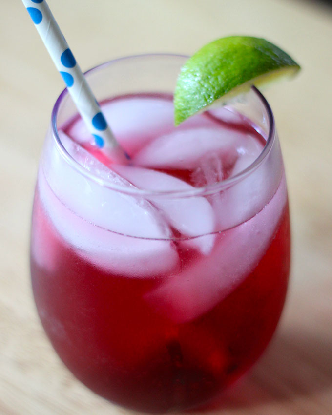 National Carbonated Beverage with Caffeine Day | Cran-Raspberry Lime Cocktail