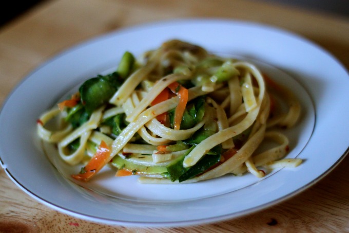 Vegetable ribbon pasta