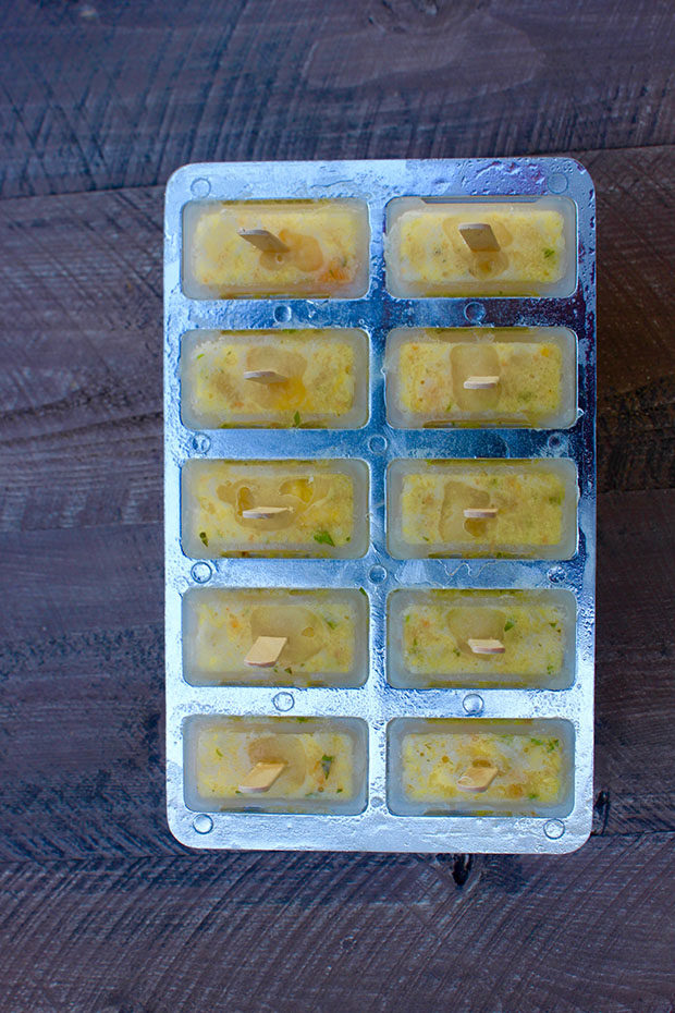 Pineapple, Apricot & Basil Popsicles