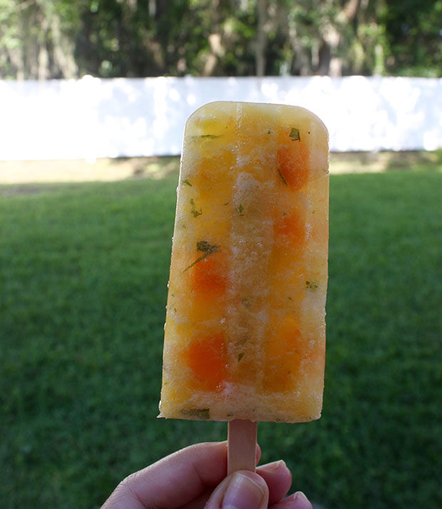 Pineapple, Apricot & Basil Popsicles