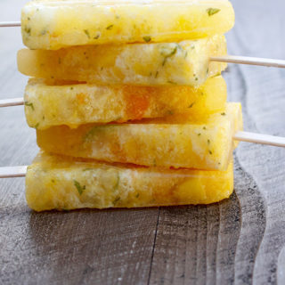 Pineapple, Apricot & Basil Popsicles