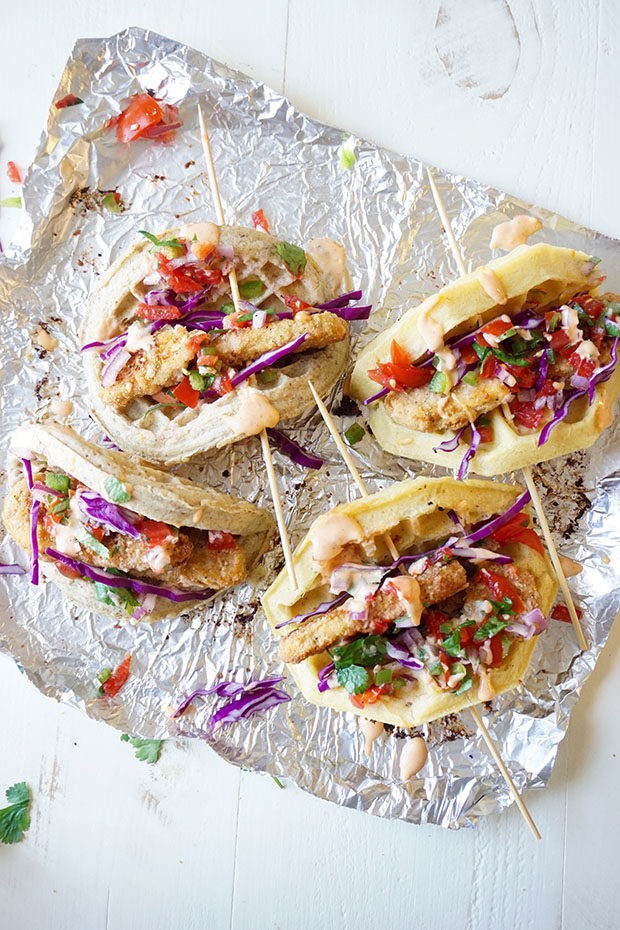 Chicken and Waffle Tacos recipe