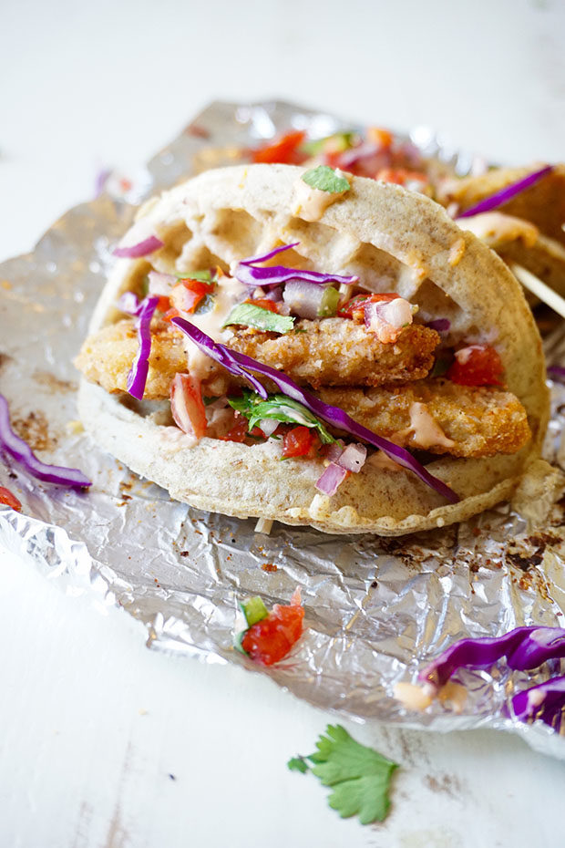 Chicken and Waffle Tacos recipe