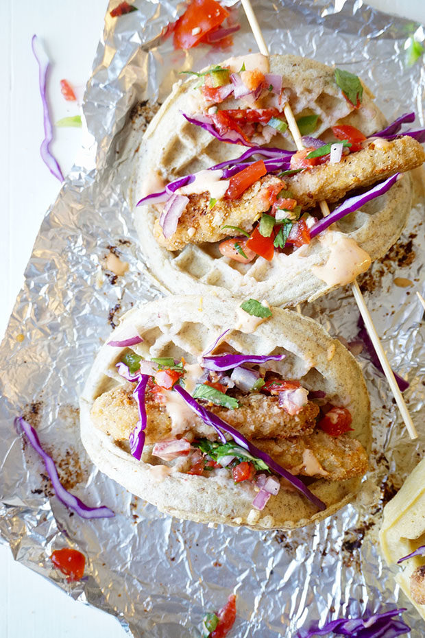 Chicken and Waffle Tacos recipe